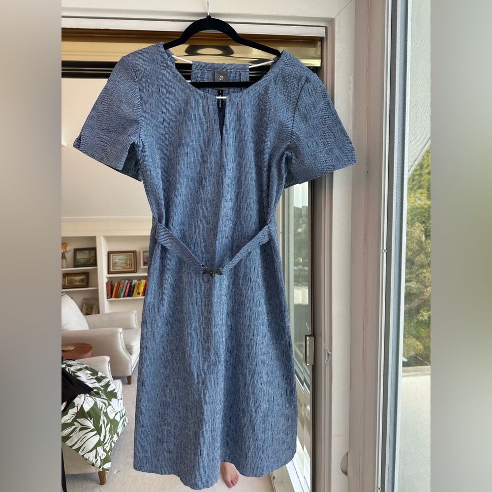 NWOT Chic Blue Mini Dress Size small Anne Willi Boutique French Designer